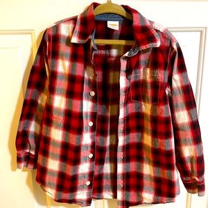 5For$15 Gymboree 5T collared button up longsleeve multi color red black white